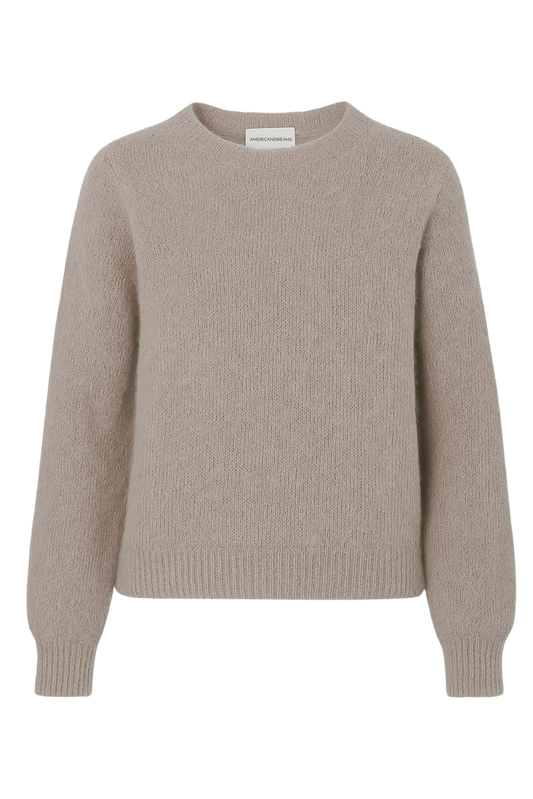 Liana Round Neck Pullover Light Taupe