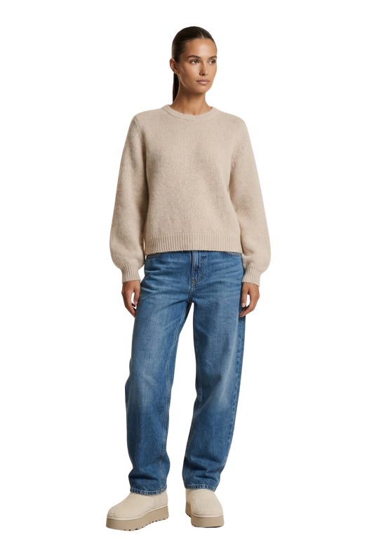 Liana Round Neck Pullover Beige