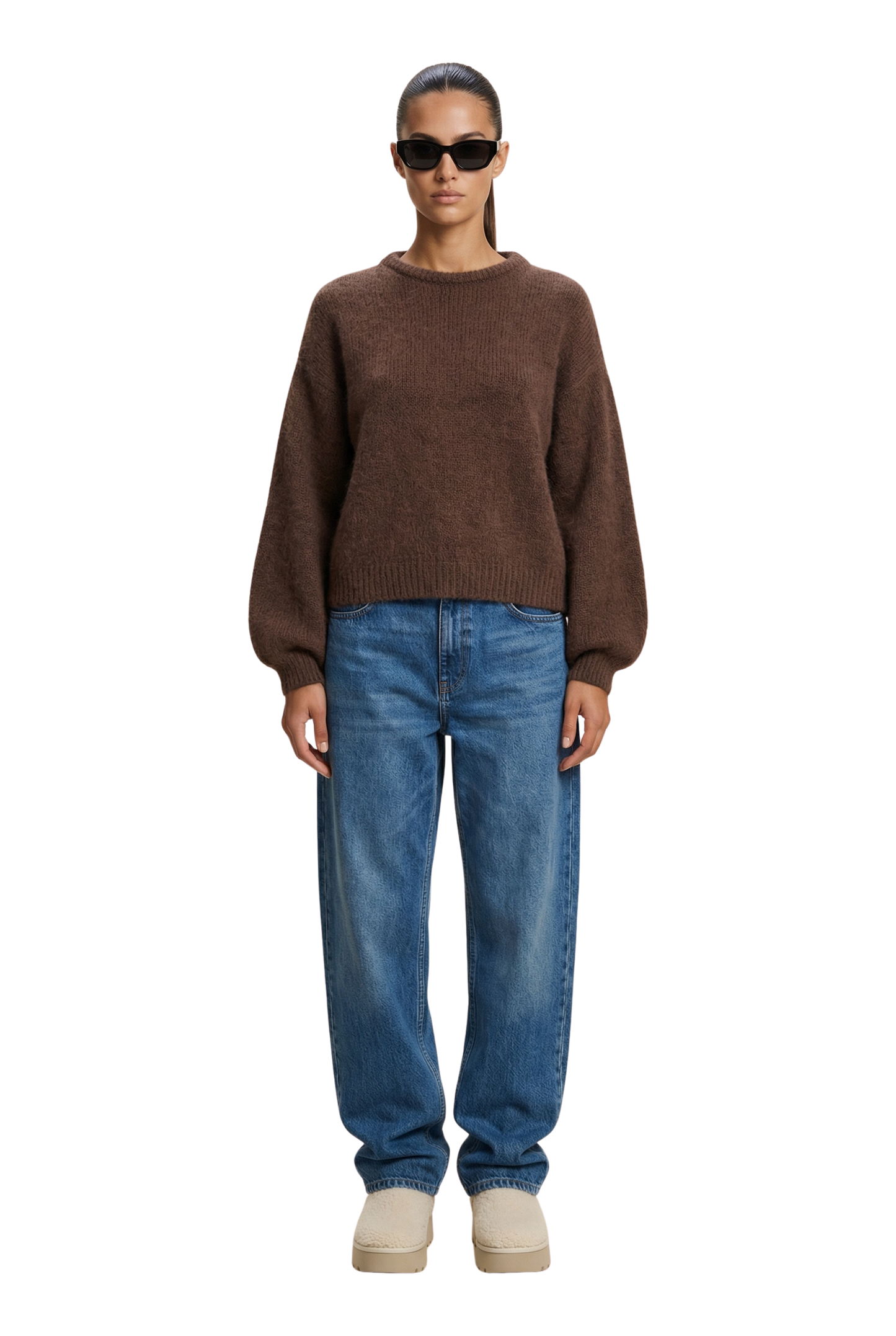 Liana Round Neck Pullover Cocoa