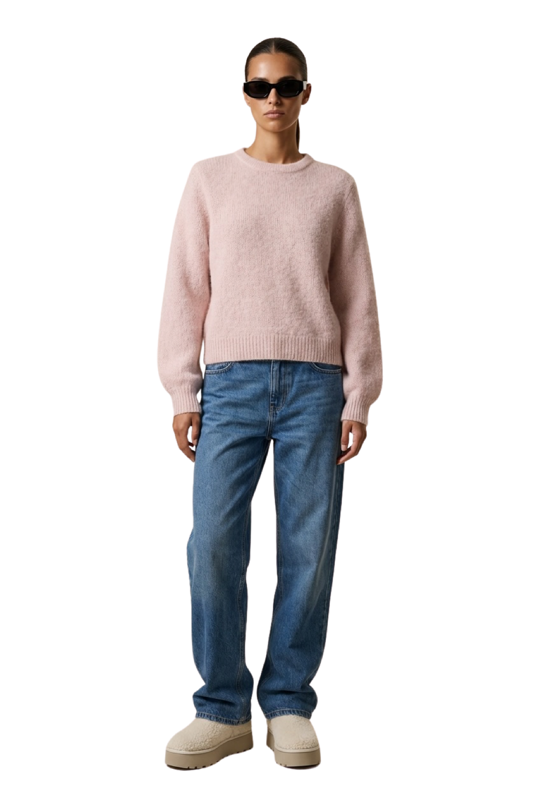 Liana Round Neck Pullover Light Pink