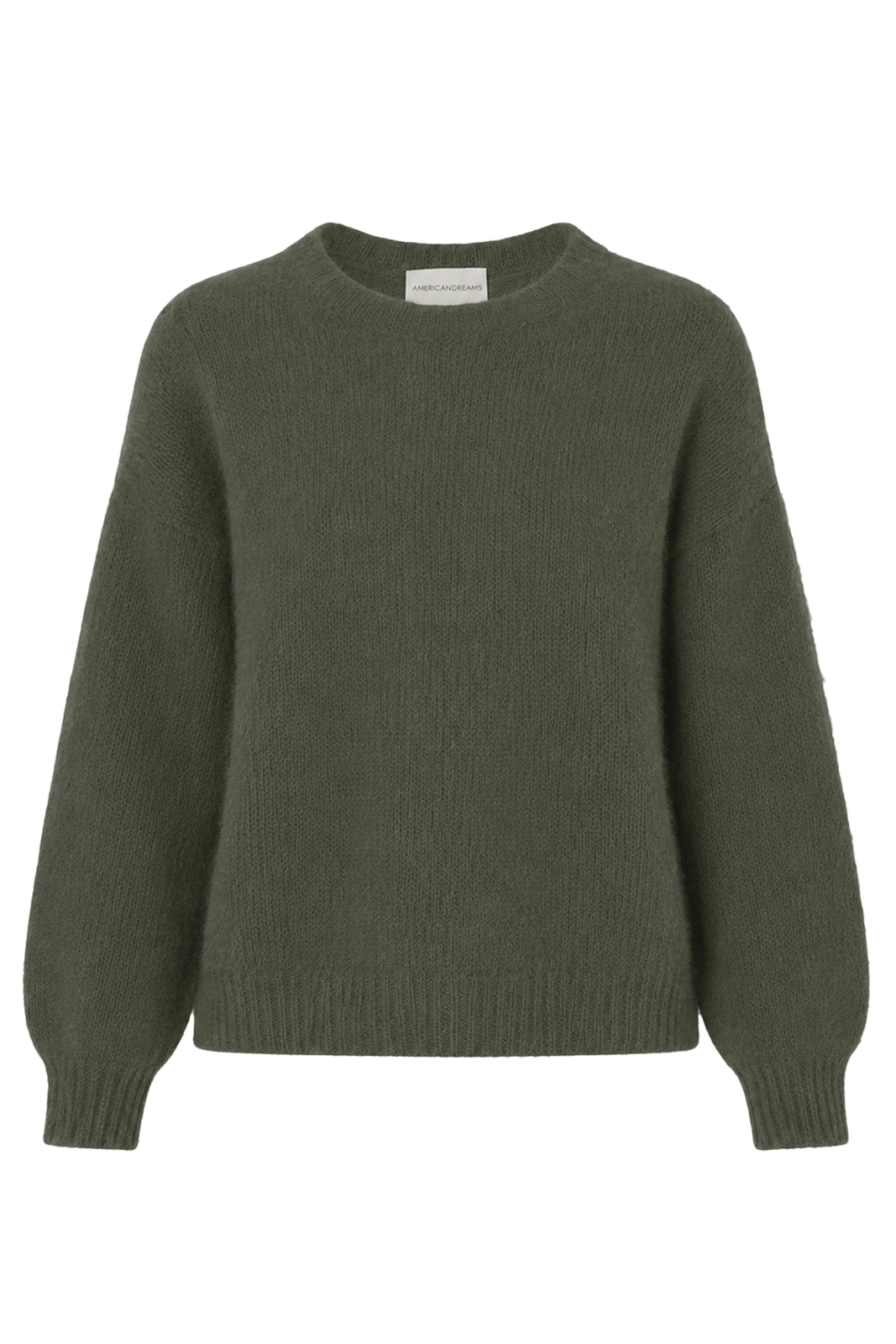 Liana Round Neck Pullover Seaweed Green