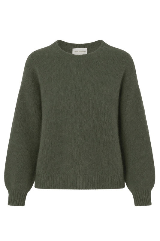Liana Round Neck Pullover Seaweed Green