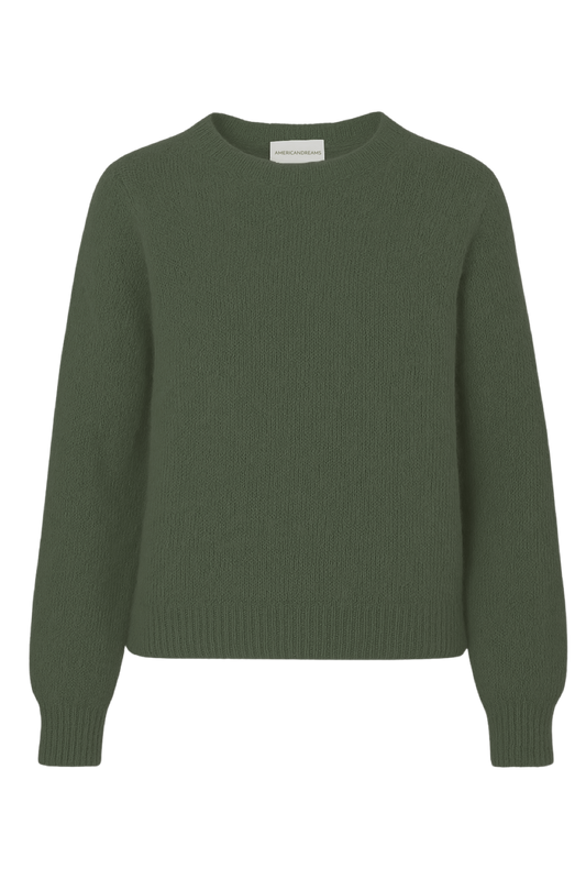 Liana Round Neck Pullover Seaweed Green
