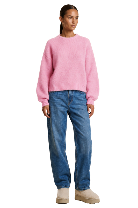Liana Round Neck Pullover Soft Berry