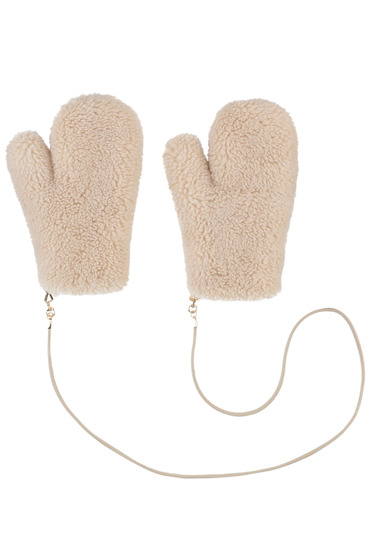 Louis Wool Gloves Beige