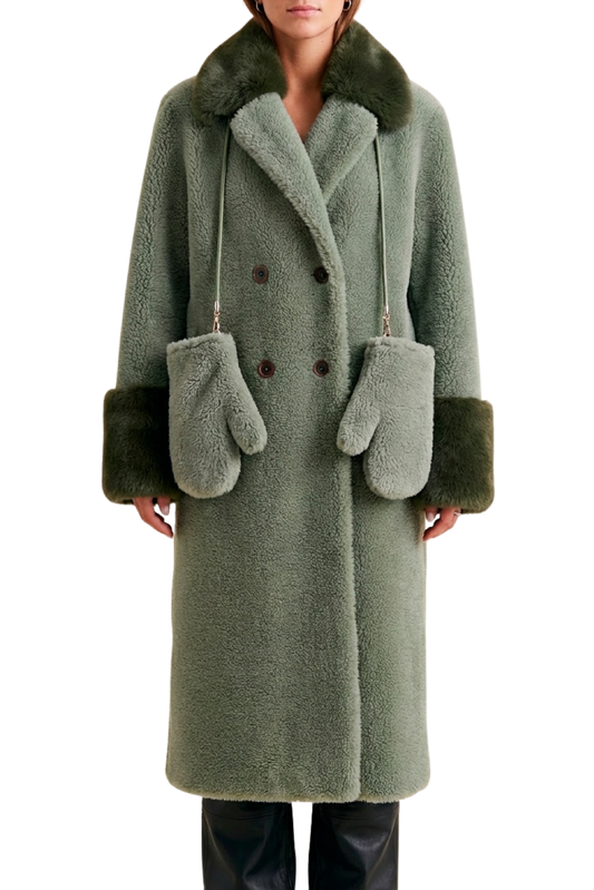 Louis Wool Gloves Dusty Green