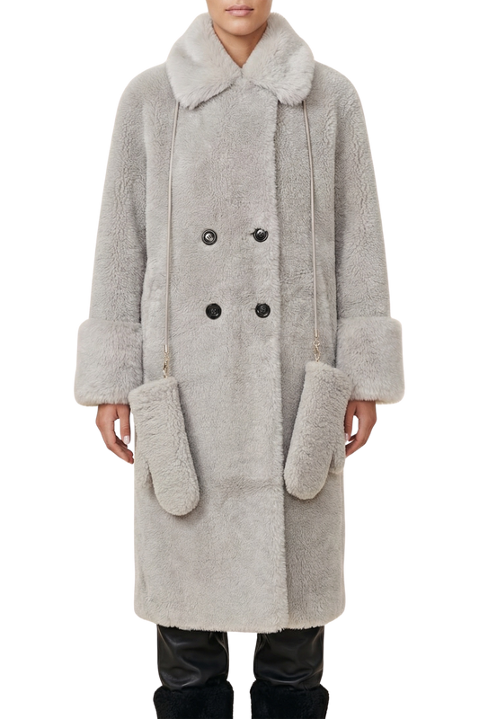 Louis Wool Gloves Light Grey