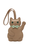 Lucky Cat Bag Charm Brown