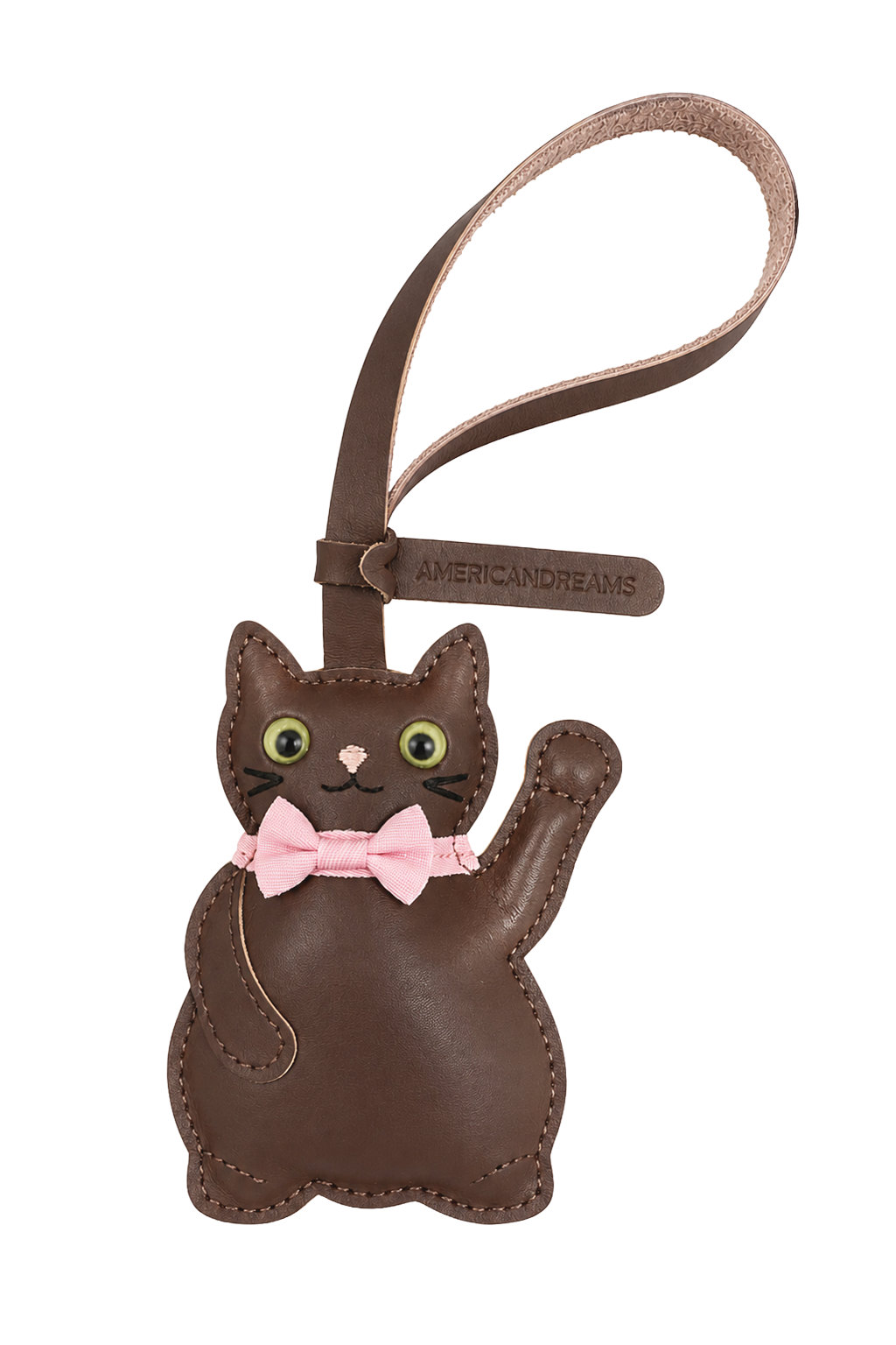 Lucky Cat Bag Charm Cocoa