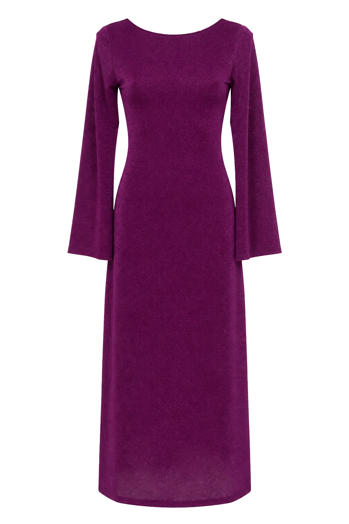 Lucy Shimmer Long Dress Aubergine