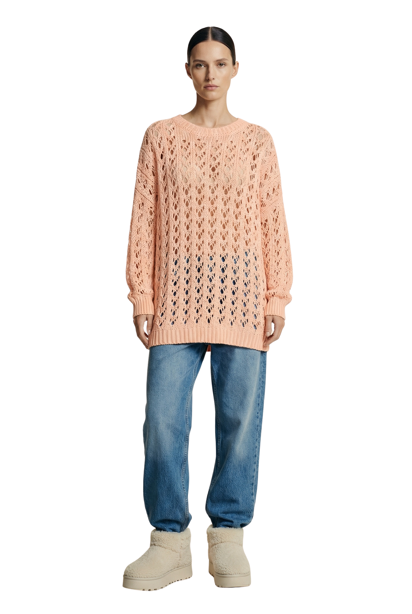 Luna Cotton Pullover Peach