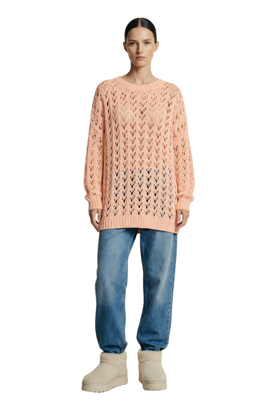Luna Cotton Pullover Peach