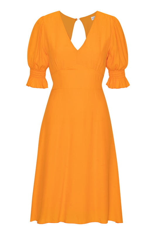 Koko Short Dress Orange Solid