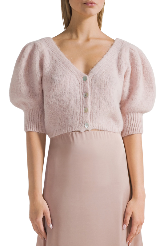 Manda Alpaca Cardigan Light Pink