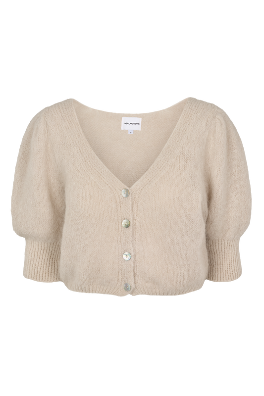 Manda Alpaca Cardigan Beige