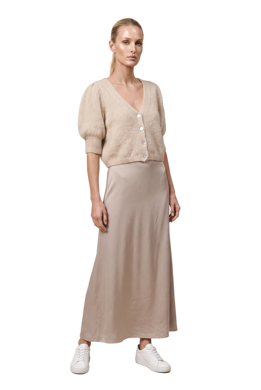 Manda Alpaca Cardigan Beige