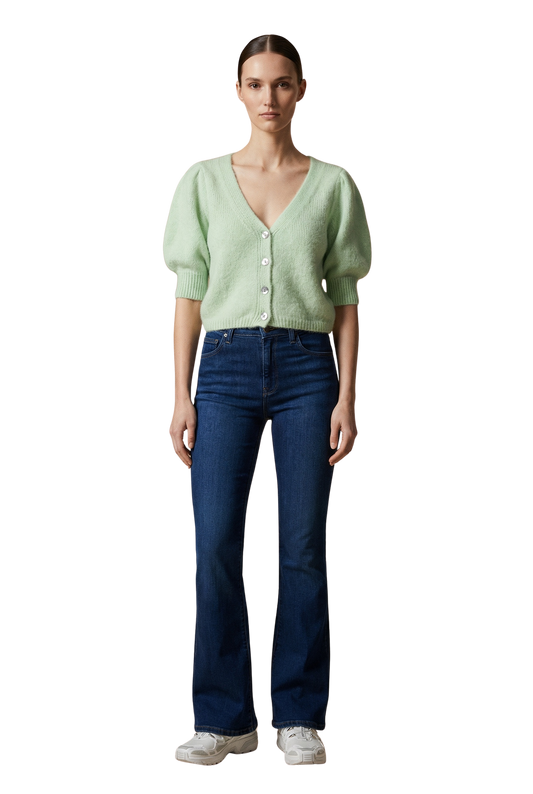 Manda Alpaca Cardigan Light Green