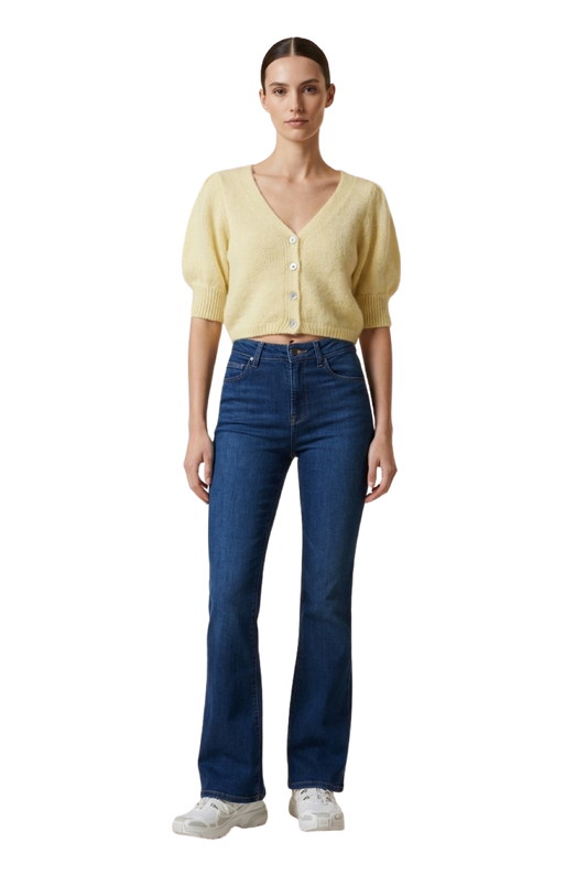 Manda Alpaca Cardigan Light Yellow