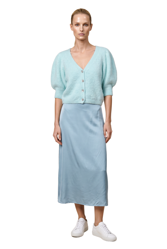 Manda Alpaca Cardigan Seafoam Green