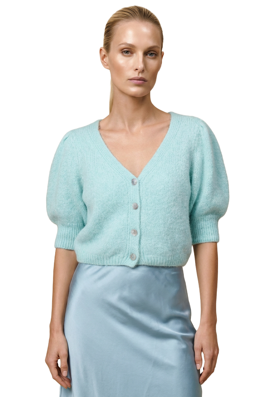 Manda Alpaca Cardigan Seafoam Green