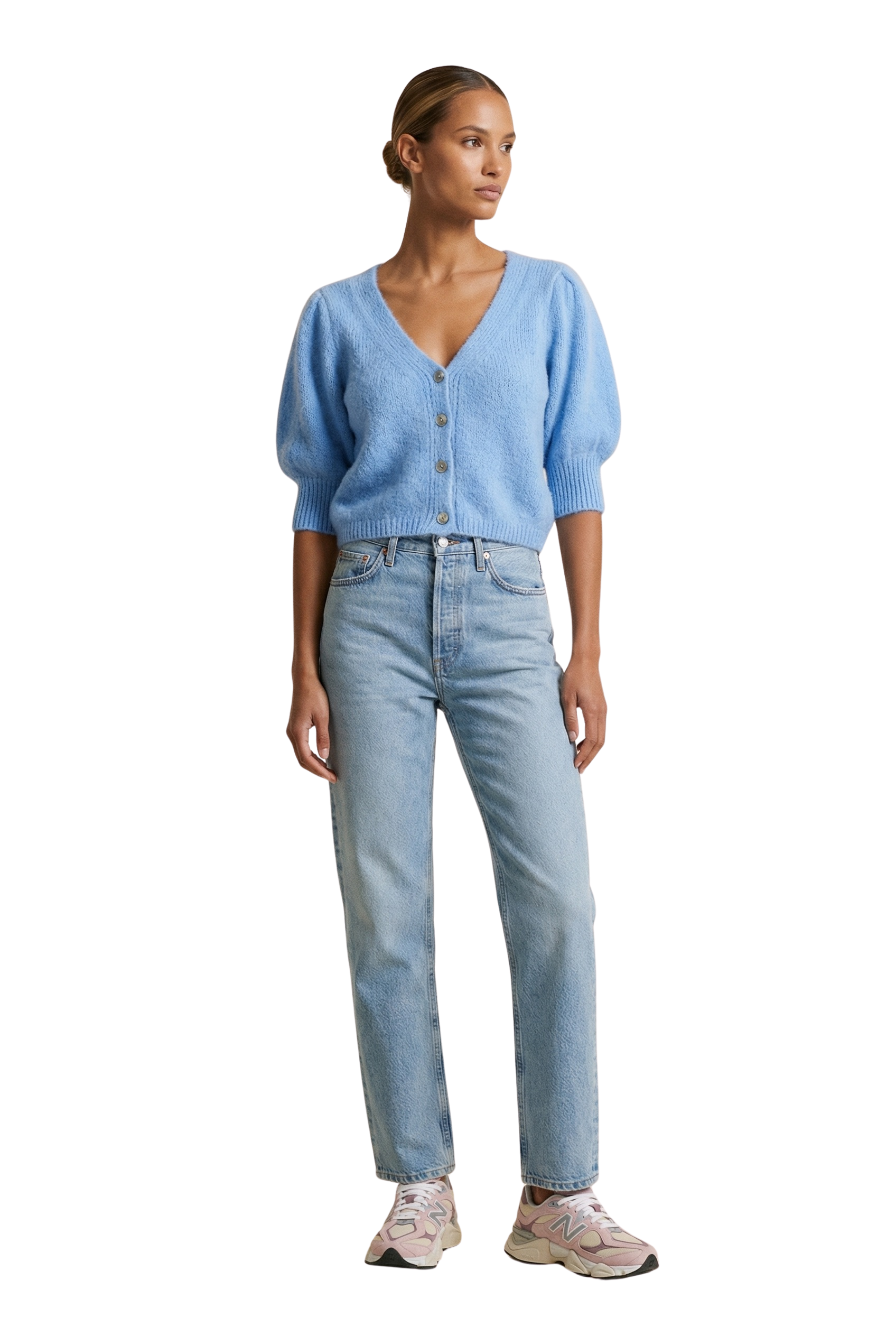 Manda Alpaca Cardigan Sky Blue | Americandreams Manda Alpaca Cardigan Sky Blue | Americandreams