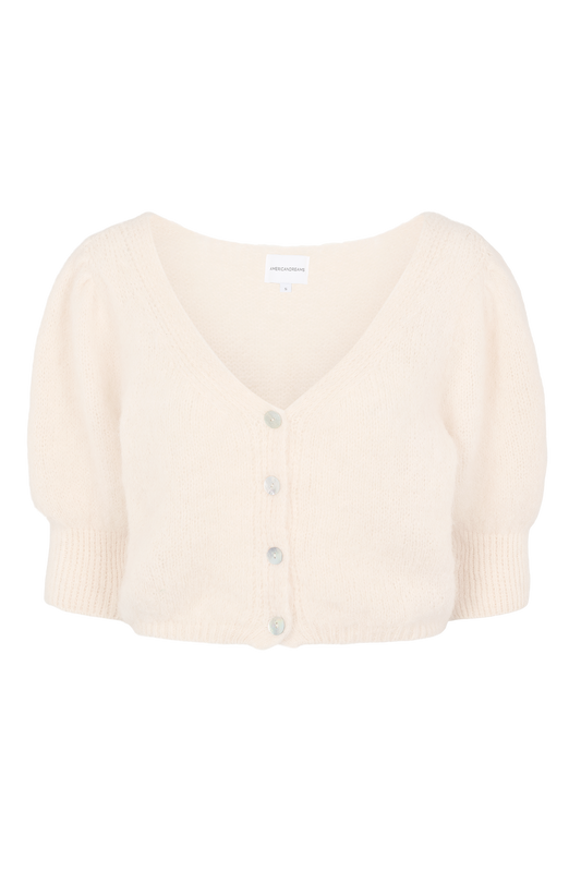 Manda Alpaca Cardigan White