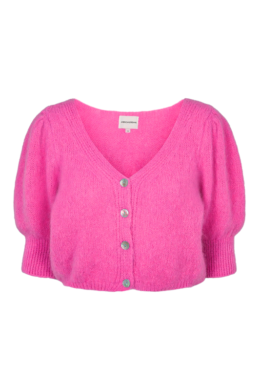 Manda Cotton Cardigan Neon Pink