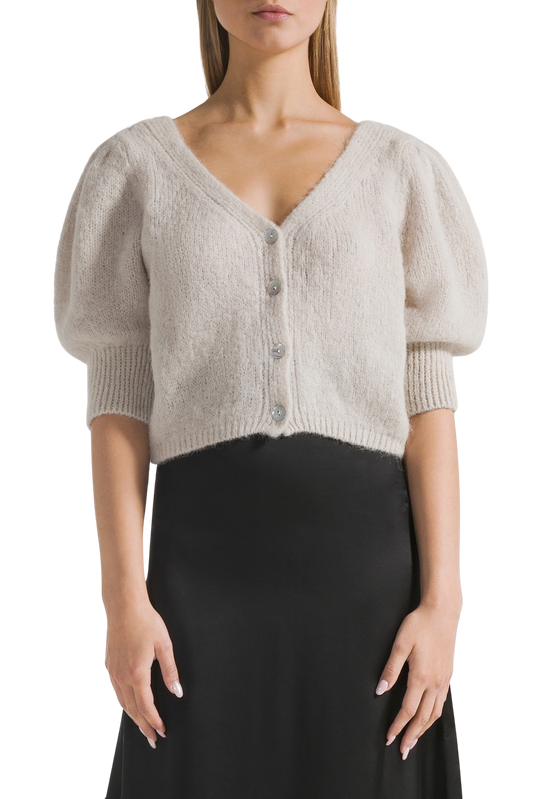 Manda Alpaca Cardigan Beige