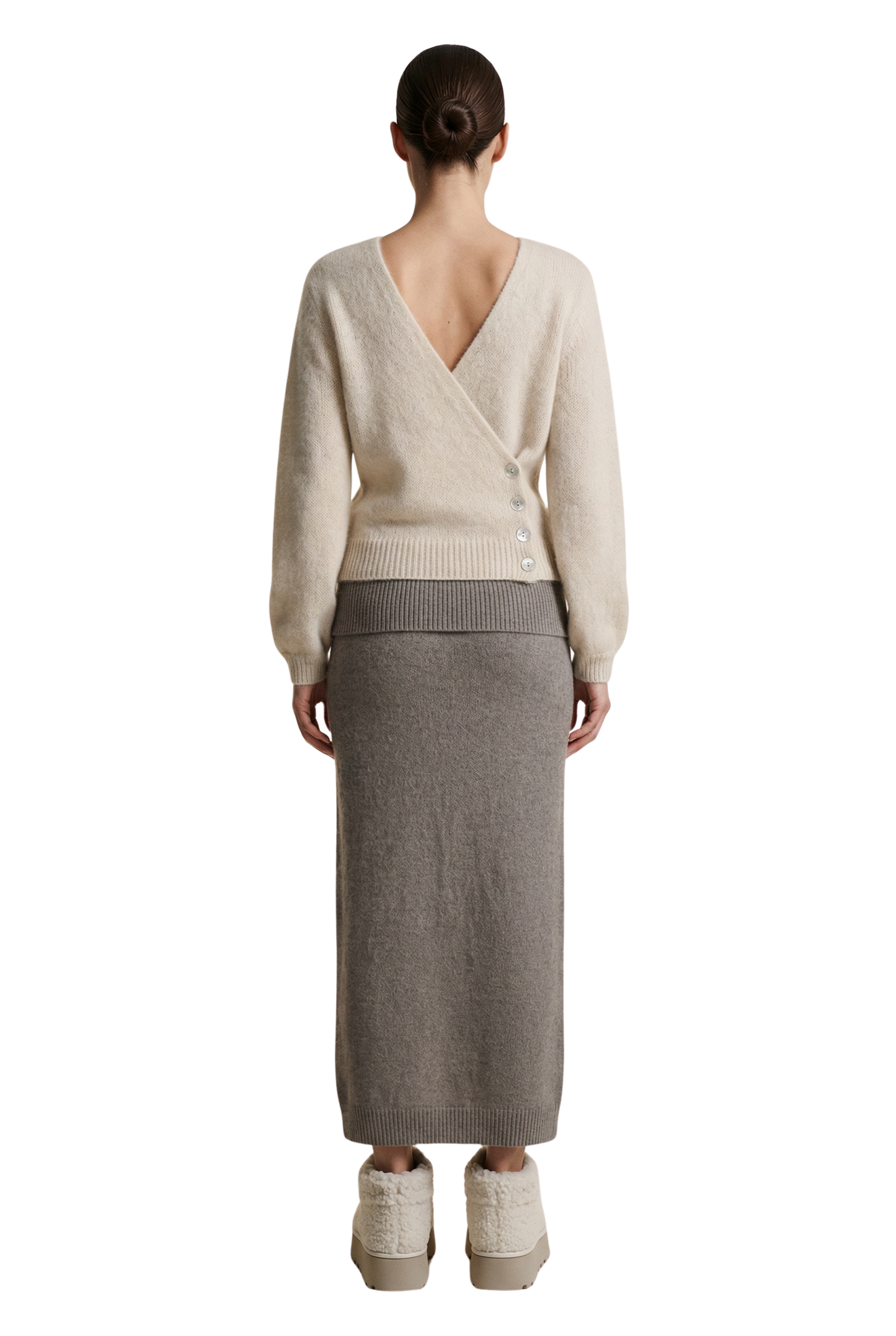 Mariya Wrap Cardigan Beige