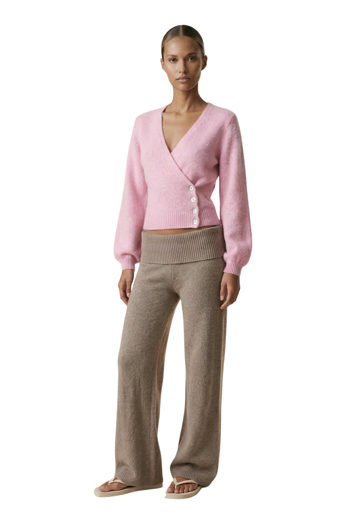 Mariya Wrap Cardigan Soft Berry