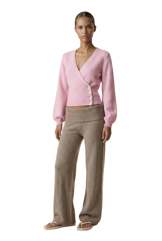 Mariya Wrap Cardigan Soft Berry