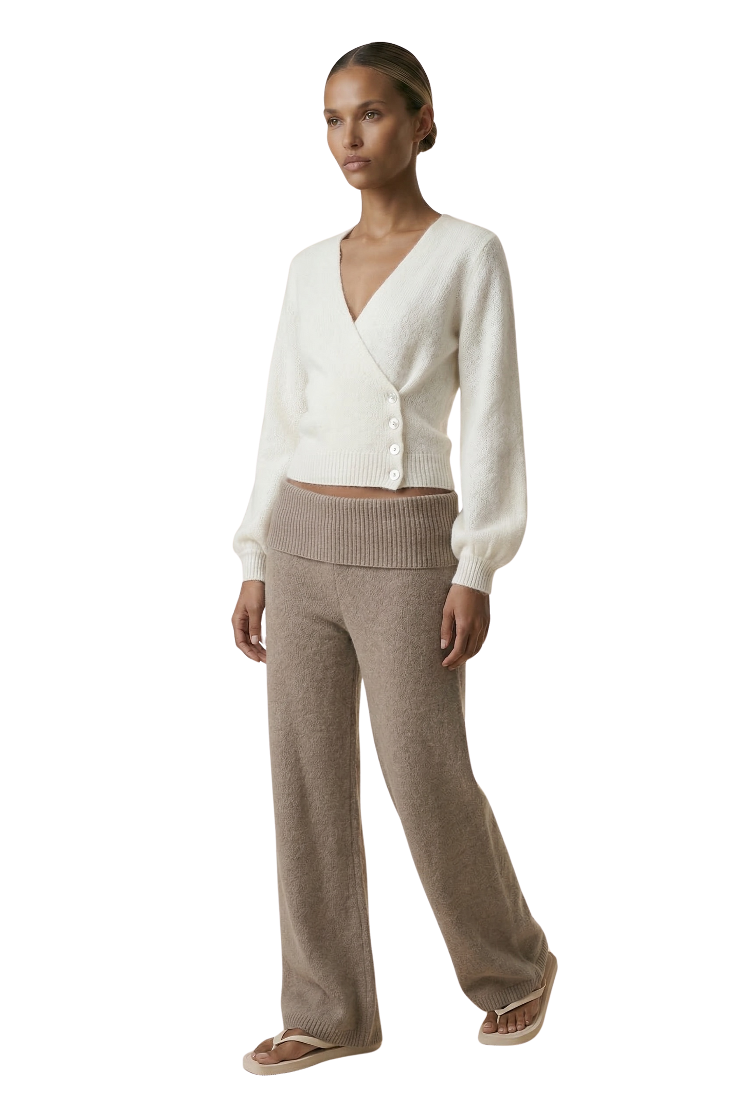 Mariya Wrap Cardigan White