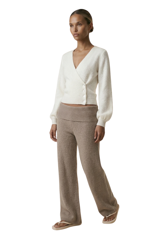 Mariya Wrap Cardigan White