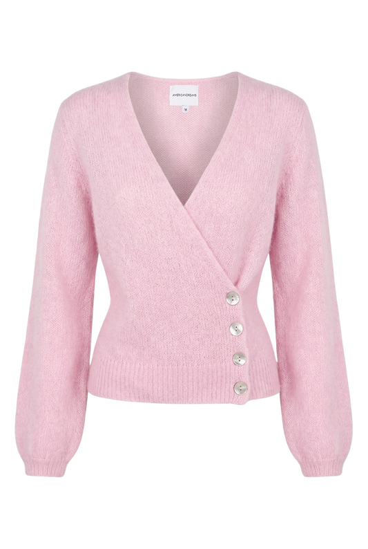 Mariya Wrap Cardigan Soft Berry