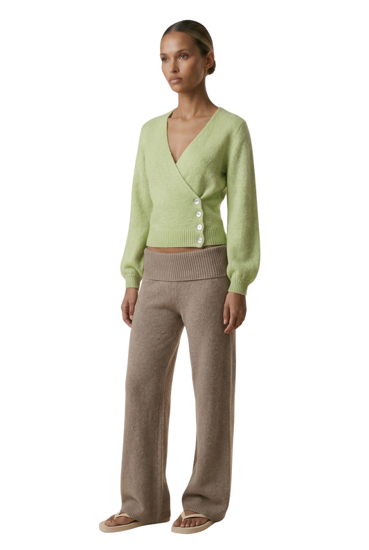 Mariya Wrap Cardigan Tea Green