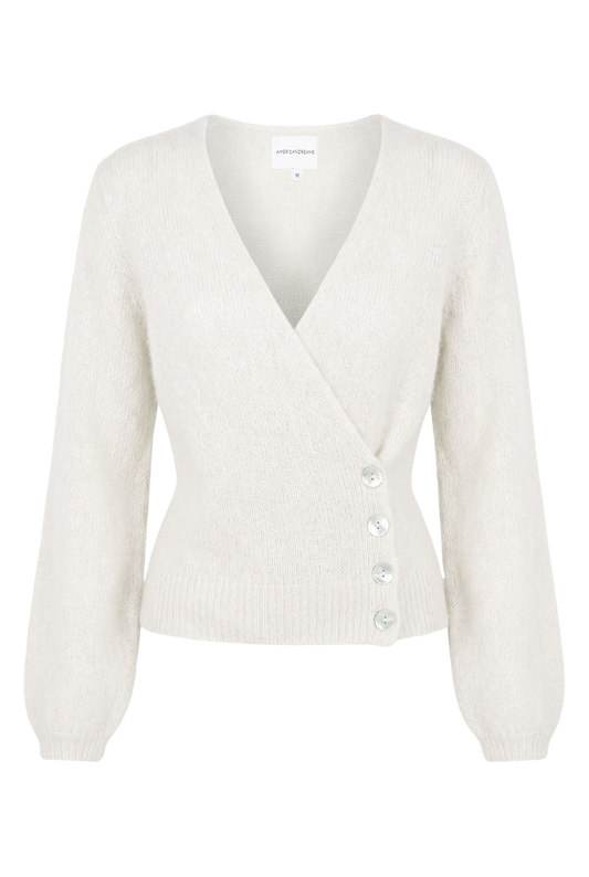 Mariya Wrap Cardigan White