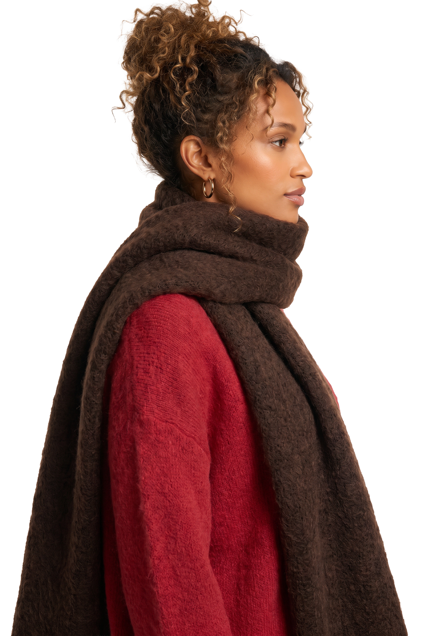 Maui Oversized Fringe Scarf Cocoa