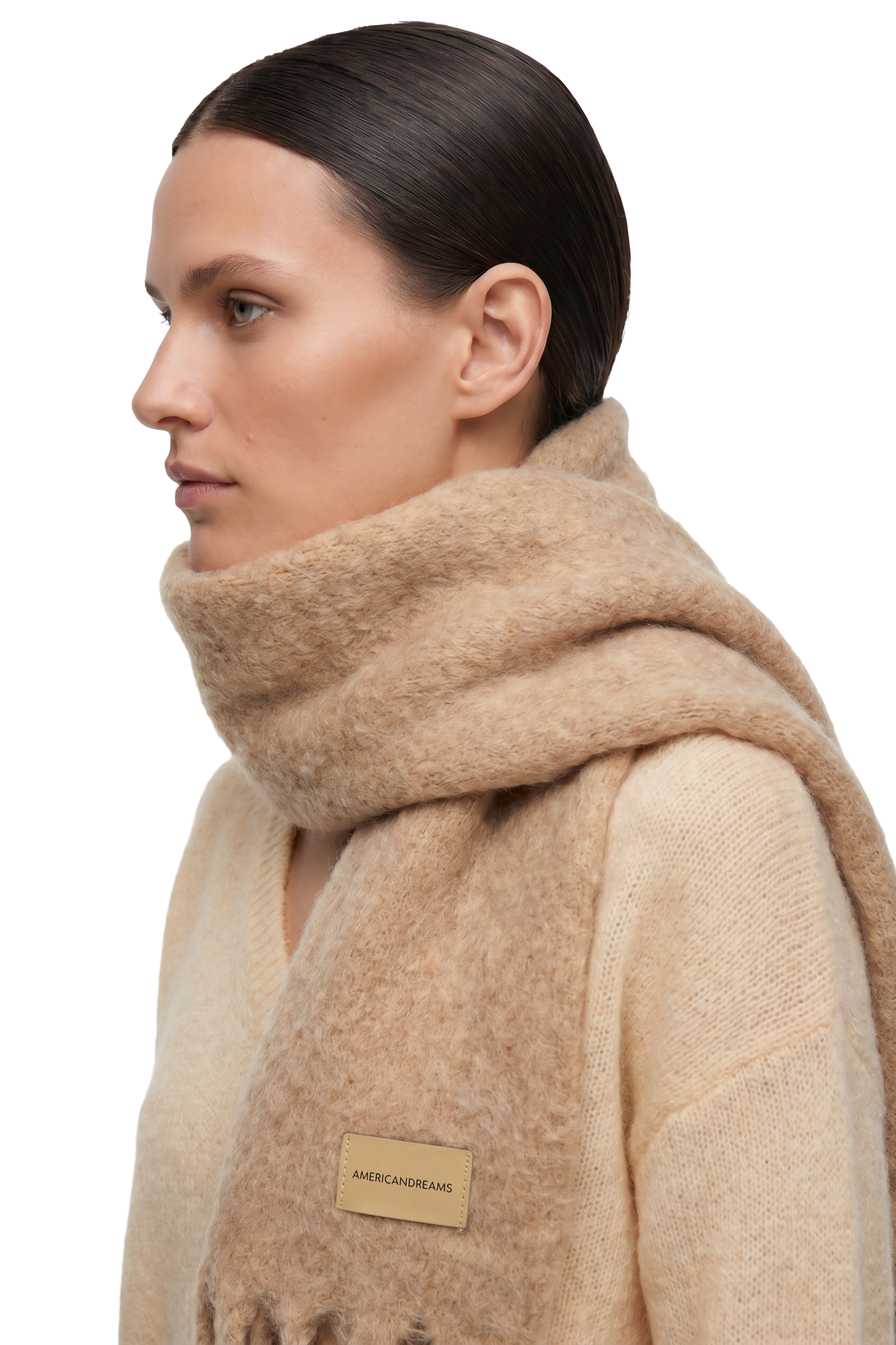 Maui Oversized Fringe Scarf Medium Brown