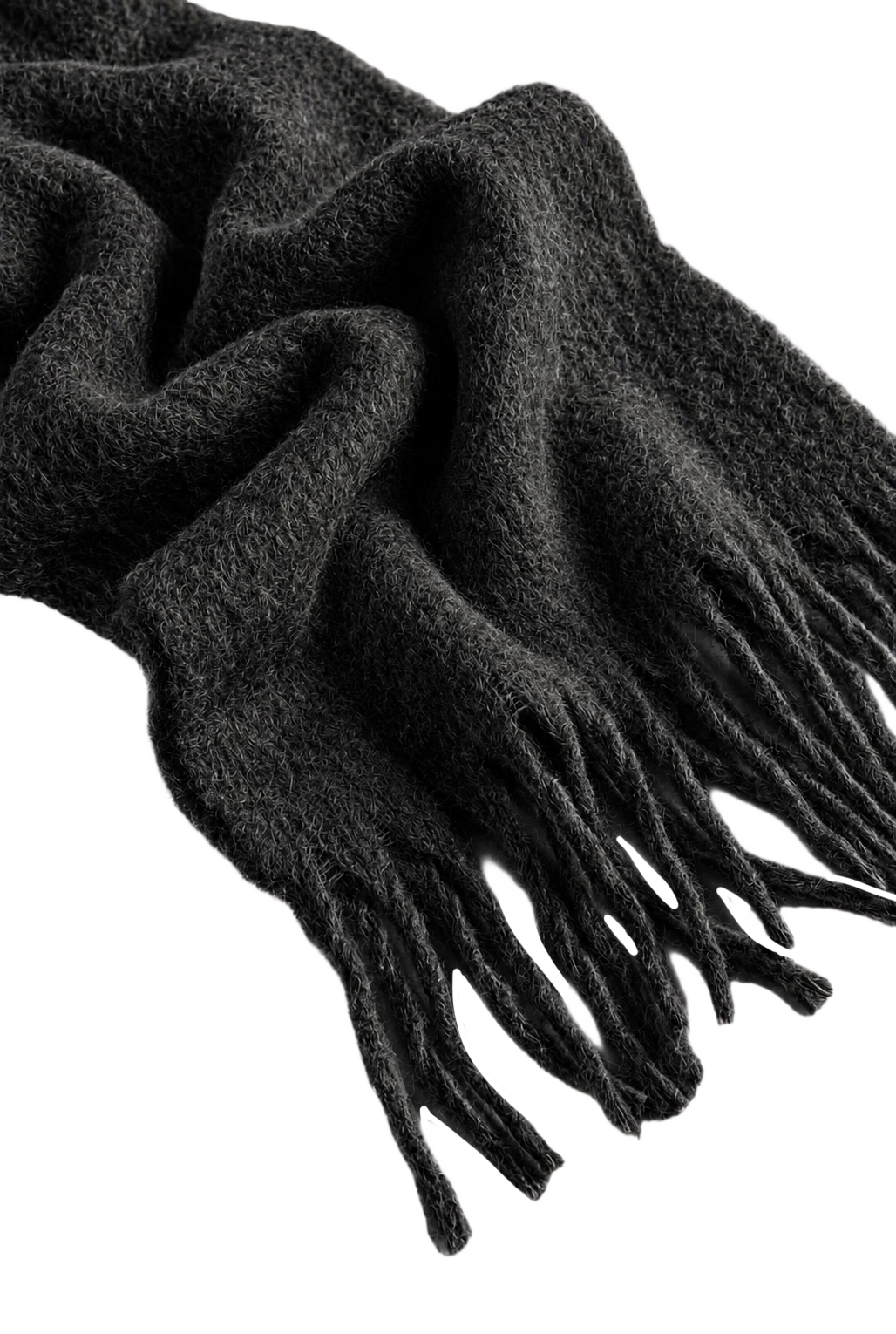 Maui Oversized Fringe Scarf Black