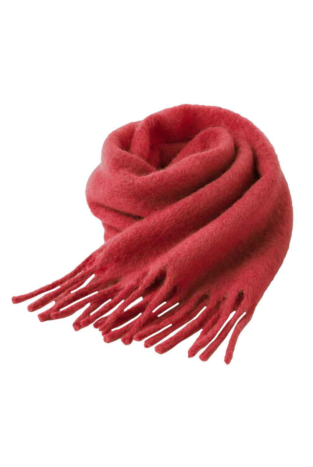 Maui Oversized Fringe Scarf Cerise Red