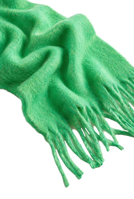 Maui Oversized Fringe Scarf Green