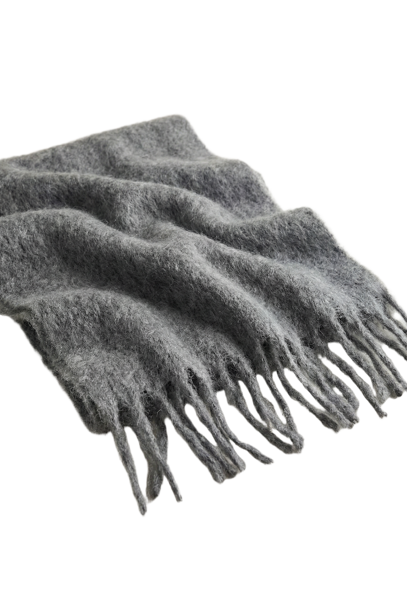 Maui Oversized Fringe Scarf Grey