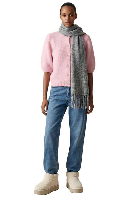 Maui Oversized Fringe Scarf Grey