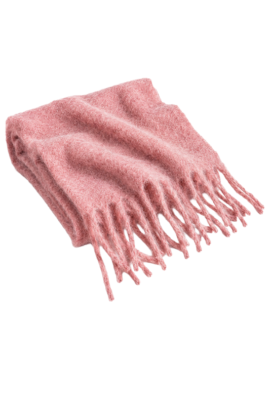 Maui Oversized Fringe Scarf Soft Berry