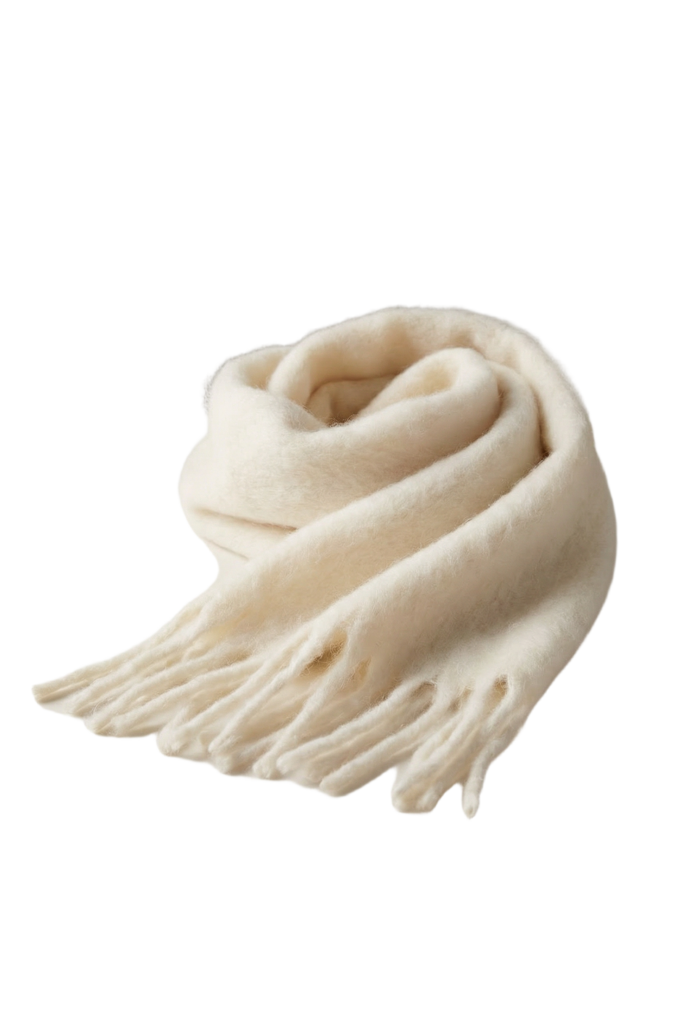 Maui Oversized Fringe Scarf White