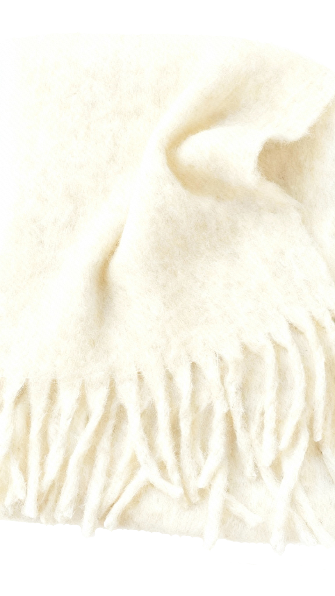 Maui Oversized Fringe Scarf White