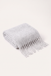 Maui Oversized Fringe Scarf White Melange