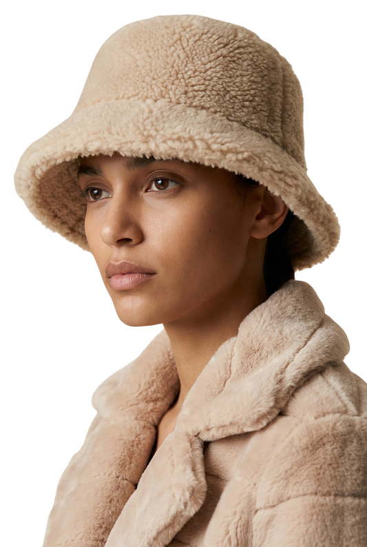 Maya Wool Bucket Hat Beige
