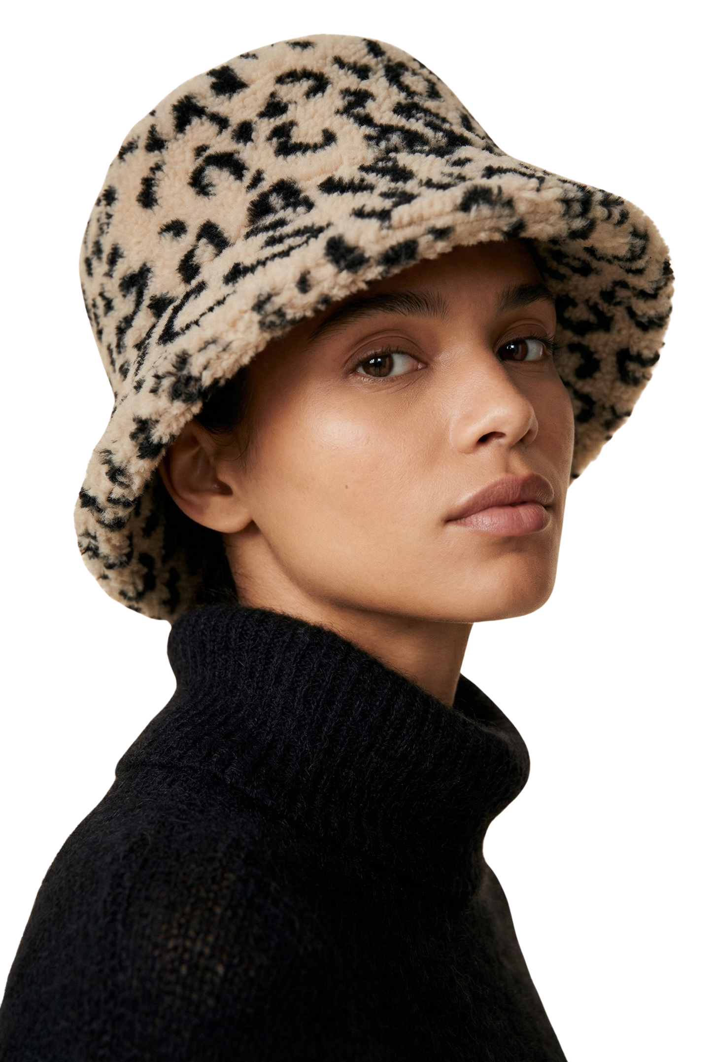 Maya Wool Bucket Hat Dotted Beige