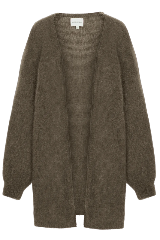 Lee Midi Cardigan Dark Taupe
